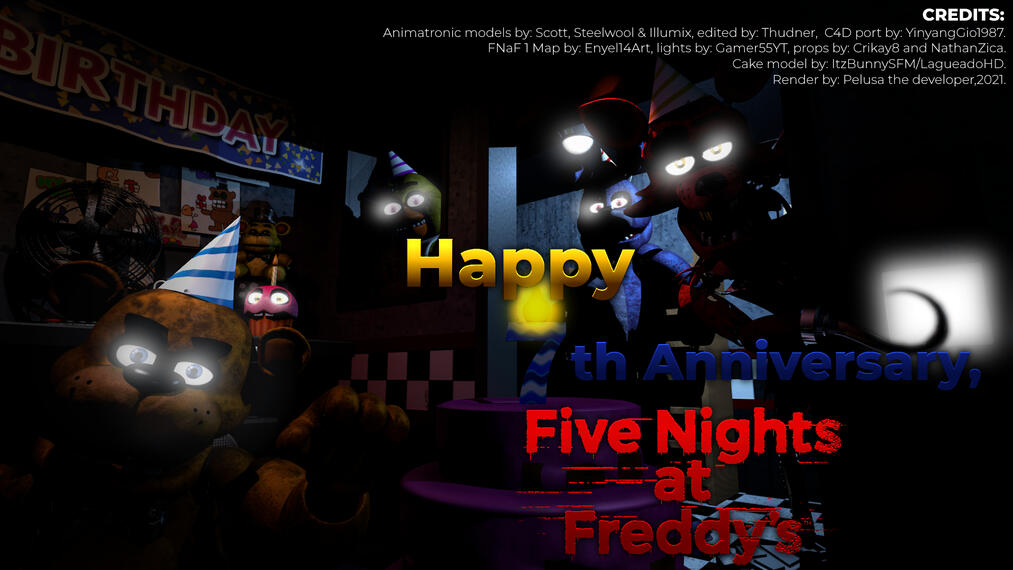 FNaF 7th anniversary render